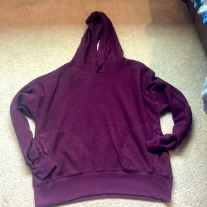 Purple hoodie, two front pockets, good condition